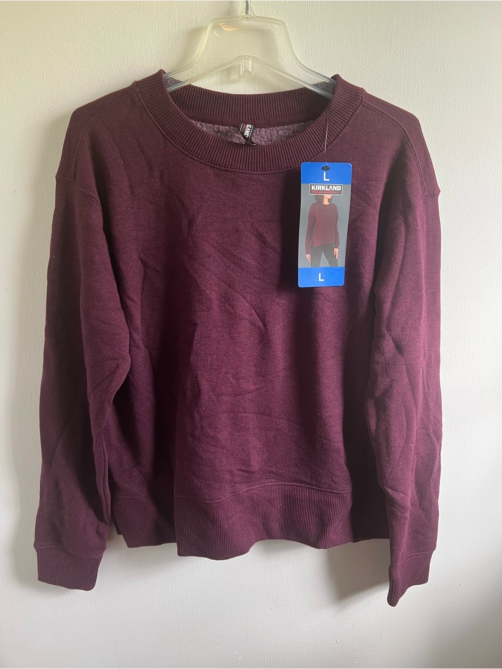 Kirkland Signature women’s  Crewneck Sweater - Wine
